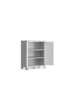 ARMADIO BASSO KETER "MAXIMO" IN RESINA GRIGIO CHIARO 80X44X100 CM